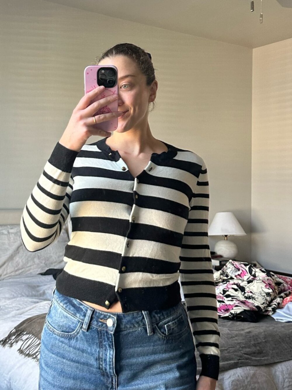 Banana Republic - Striped Wool Blend Cardigan - Size S
